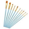 10pcs Professionelle Künstler Pinsel Set Nylon Haar Zarte Holzgriff Pinsel Künstlerbedarf Geschenk für Kinder Erwachsene Anfänger für Acrylöl Aquarell Gouache Nagel Körper Gesicht Miniatur Detail Felsmalerei