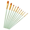 10pcs Professionelle Künstler Pinsel Set Nylon Haar Zarte Holzgriff Pinsel Künstlerbedarf Geschenk für Kinder Erwachsene Anfänger für Acrylöl Aquarell Gouache Nagel Körper Gesicht Miniatur Detail Felsmalerei