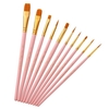 10pcs Professionelle Künstler Pinsel Set Nylon Haar Zarte Holzgriff Pinsel Künstlerbedarf Geschenk für Kinder Erwachsene Anfänger für Acrylöl Aquarell Gouache Nagel Körper Gesicht Miniatur Detail Felsmalerei