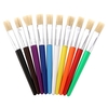 10pcs Runde Spitze Bunte Pinsel Set Schweineborsten Haar Mollig Kunststoffgriff Pinsel Leicht zu Reinigen Künstlerbedarf Geschenk für Kinder Erwachsene Zeichnung Malerei