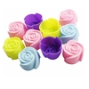 10Pcs Silikon-Kuchen-Form-Rosen-geformte Schokoladen-Form-Backen-Werkzeug-Gelee-und Süßigkeits-Form-Behälter-Seifen-Herstellung Form für Sugarcraft