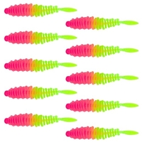 10pcs Soft Worm Fishing Lures Lifelike Fishing Baits Freshwater Bass Fishing Lures Artificial Fish Tackle