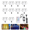 10PCS/Set Einbau RGB LEDs Deck Licht Kit mit Controller
