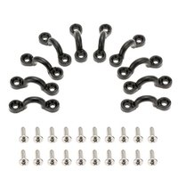 10ST Nylonschlaufen Bungee Deck binden unten Pad Auge mit 20 Schrauben für Boot Kajak Deck Rigging Kit
