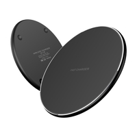 10W Kabelloses Ladegerät für iOS/Android-Telefone Schnellladepad Multi-Schutz 3~8mm Reichweite durch das Gehäuse aufladen,  Schwarz