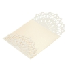 10X Laser-Schnitt-elegante Einladungs-Karten-Set für die Brautdusche Geburtstag Beige Umschlag Hohlkartenhalter Inner Blatt Empfindliche geschnitzte Blumen