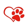 11 * 9.3CM Hund Herz Form Muster Paws Auto Aufkleber Footprint Reflektierende Auto Wasserdicht Sun Resistant Window Sheeting 3D Windschutzscheibe Abziehbild Rear Outside Styling Fahrzeug Dekoration Attixed Cover Laptop Truck Zubehör