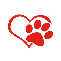 11 * 9.3CM Hund Herz Form Muster Paws Auto Aufkleber Footprint Reflektierende Auto Wasserdicht Sun Resistant Window Sheeting 3D Windschutzscheibe Abziehbild Rear Outside Styling Fahrzeug Dekoration Attixed Cover Laptop Truck Zubehör