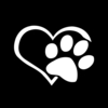 11 * 9.3CM Hund Herz Form Muster Paws Auto Aufkleber Footprint Reflektierende Auto Wasserdicht Sun Resistant Window Sheeting 3D Windschutzscheibe Abziehbild Rear Outside Styling Fahrzeug Dekoration Attixed Cover Laptop Truck Zubehör