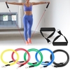 11 Stück Widerstandsbänder Set Workout Fintess Übungsrohrbänder Türanker Knöchelriemen Gepolsterte Griffe mit Tragetaschen für Heimgymreisen