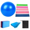 11 Stück Yoga Ball Set mit Yoga Block Widerstandsbändern Fitness Stretching Strap Yoga Pilates Ausrüstung
