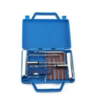11 STÜCKE Tragbare Heavy Duty Tubeless Reifen Autoreifen-Reparatur-Werkzeug-Set Motorradreifen-Reparatur Vakuum-Reifen Schnellanleitung Reparatur-Werkzeug-Set mit 5 Gummistreifen mit Aufbewahrungsbox