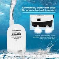 1100 GPH Automatische Bilgenpumpe 24V DC Tauchwasserpumpe RV Boot Marinepumpe mit 1-1/8 Zoll Auslass (29mm) zum Entfernen von Bilgenwasser