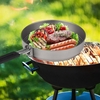 1100 ml Titan-Bratpfanne Ultraleichte Grillpfanne mit Klappgriff für das Kochen im Freien,  Camping,  Wandern,  Rucksackreisen