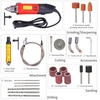 110V 240W Rotationswerkzeug-Kit Variable Geschwindigkeit mit Flex-Wellen-Winkelschleifwerkzeug 23 Zubehör Multifunktions-Rotationsbohrschleifer Schneidpolierwerkzeugsatz 5