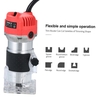 110V 800W Trim Router 30000r/min mit transparenter Basis Kantenführung Holzlaminat Elektrischer Trimmer Holzbearbeitung Trimmen Schlitzwerkzeug