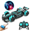 1/12 2, 4 GHz 4WD RC Spray Car 25 km / h RC Stunt Car 2 Steuermodus mit Light Engine Sound 360 Rotation