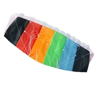 1/1, 4/2/2, 7m Bunte Doppelflugschnur Wing Kite Stunt Power Kite Weicher Riesenflugdrachen Sports Beach Kite