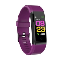 115 plus Smart Armband 0, 96 Zoll TFT Bildschirm 90mAh Herzfrequenz Blutdrucküberwachung Kalorien Fitness IP67 Wasserdicht BT Alarm Sport Armbanduhr für Android / iOS