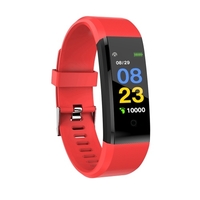 115 plus Smart Armband 0, 96 Zoll TFT Bildschirm 90mAh Herzfrequenz Blutdrucküberwachung Kalorien Fitness IP67 Wasserdicht BT Alarm Sport Armbanduhr für Android / iOS