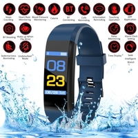 115Plus Intelligente Uhr Farbdisplay BT Sport Wasserdichte Uhr Schritte Zählen des Blutdrucks Herzfrequenzmessung Fitness Uhr
