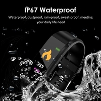 115Plus Intelligente Uhr Farbdisplay BT Sport Wasserdichte Uhr Schritte Zählen des Blutdrucks Herzfrequenzmessung Fitness Uhr