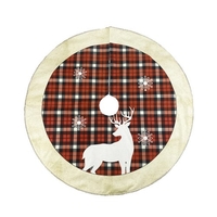 117CM Weihnachtsbaum Rock Hirsch Muster Xmas Tree Mat