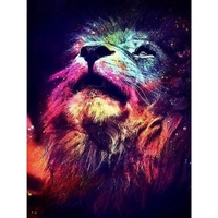 12 * 16 Zoll / 30 * 40cm DIY volle 5D Diamant Malerei Kit Farbe Lion Harz Strass Mosaik Stickerei Kreuzstich Handwerk Home Wall Decor