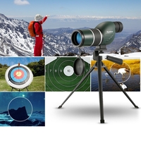 12-36x50 Straight / Angled Spektiv mit Stativ Portable Travel Scope Monocularteleskop mit Stativ Tragetasche für Vogelbeobachtung Camping Backpacking