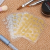 12 Blätter Multistyle Nail art Dekorationen Gold Silber Reißverschluss 3D Aufkleber Gelpoliermittel Tipps DIY selbstklebende Einfach Transfer Retro Wraps Decals