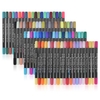 12 Farben / Set Marker Markierungsstift Twin Tip Pinsel Sketch Stifte Wasserbasierte Tinte für Grafik Manga Zeichnung Designing