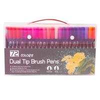 12 Farben Doppelspitze Pinselstifte Kunstmarker Set Pinsel und feine Spitzen Farbstifte für Kinder Erwachsene Künstler Zeichnen Skizzieren Ausmalen Kalligraphie Handbeschriftung Journaling Planner Art Projects