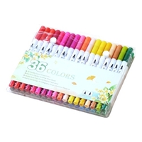 12 Farben Dual Tips Brush Pens Art Marker Pinsel und Fine Point Farbstift für Kinder Erwachsene Künstler Zeichnen Malbücher Kalligraphie Schreiben Journal Planer Hand Lettering