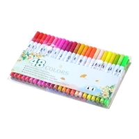 12 Farben Dual Tips Brush Pens Art Marker Pinsel und Fine Point Farbstift für Kinder Erwachsene Künstler Zeichnen Malbücher Kalligraphie Schreiben Journal Planer Hand Lettering