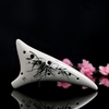 12 Holes Warped-tail Keramik Ocarina AltoC Handgemaltes Musikinstrument mit Lanyard Music Score Schutztasche Für Musikliebhaber und Lernende