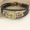 12 Konstellationen Armband Modeschmuck Lederarmband Männer Casual Persönlichkeit Sternzeichen Punk Armband
