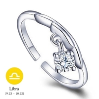 12 Konstellationen Exquisite Glitzernde Retro Liebhaber Ring Frauen Alte Elegante Attraktive Zink-legierung Fingerring