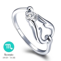 12 Konstellationen Exquisite Glitzernde Retro Liebhaber Ring Frauen Alte Elegante Attraktive Zink-legierung Fingerring