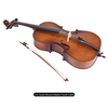 1/2 solide Holz Cello Mattende Lindenholz Gesicht Board mit Bow Rosin Tragetasche für Studenten-Musik-Liebhaber