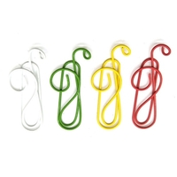 12 Stück / Karton Farbe Musiknote Form Büroklammern Metall Lesezeichen Dateien Papierbuch Seite Memo Clip Briefpapier Zubehör Geschenk für Office School