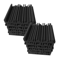 12 Stück 10 * 10 * 2 Zoll Studio-Akustikschaumplatten mit hoher Dichte Schalldämmschaum feuerhemmend