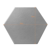 12 Stück 14 * 13 * 0, 4 Zoll Akustikplatten Sechseck-Design Polyesterfasermaterial Schall- und Wärmeisolierung Schalldichte Schallabsorptionsplatte