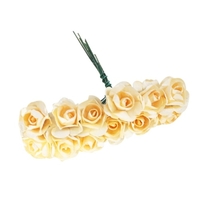 12 Stücke / Bündel 2, 5mm Künstliche Papierblumen für Hochzeit Auto Gefälschte Rosen Verwendet