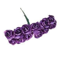 12 Stücke / Bündel 2, 5mm Künstliche Papierblumen für Hochzeit Auto Gefälschte Rosen Verwendet