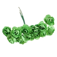 12 Stücke / Bündel 2, 5mm Künstliche Papierblumen für Hochzeit Auto Gefälschte Rosen Verwendet
