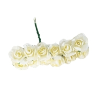 12 Stücke / Bündel 2, 5mm Künstliche Papierblumen für Hochzeit Auto Gefälschte Rosen Verwendet