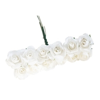 12 Stücke / Bündel 2, 5mm Künstliche Papierblumen für Hochzeit Auto Gefälschte Rosen Verwendet