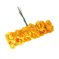 12 Stücke / Bündel 2, 5mm Künstliche Papierblumen für Hochzeit Auto Gefälschte Rosen Verwendet