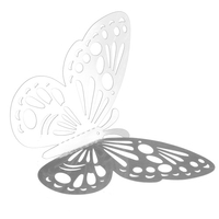 12 teile / satz 3D Schmetterling Wandaufkleber Hohle Removable Wandaufkleber DIY Kunst Wandtattoos Dekor mit Kleber für Schlafzimmer Hochzeit - Gold
