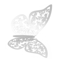 12 teile / satz 3D Schmetterling Wandaufkleber Removable Wandaufkleber DIY Kunst Wandtattoos Dekor mit Kleber für Schlafzimmer Hochzeit - Gold